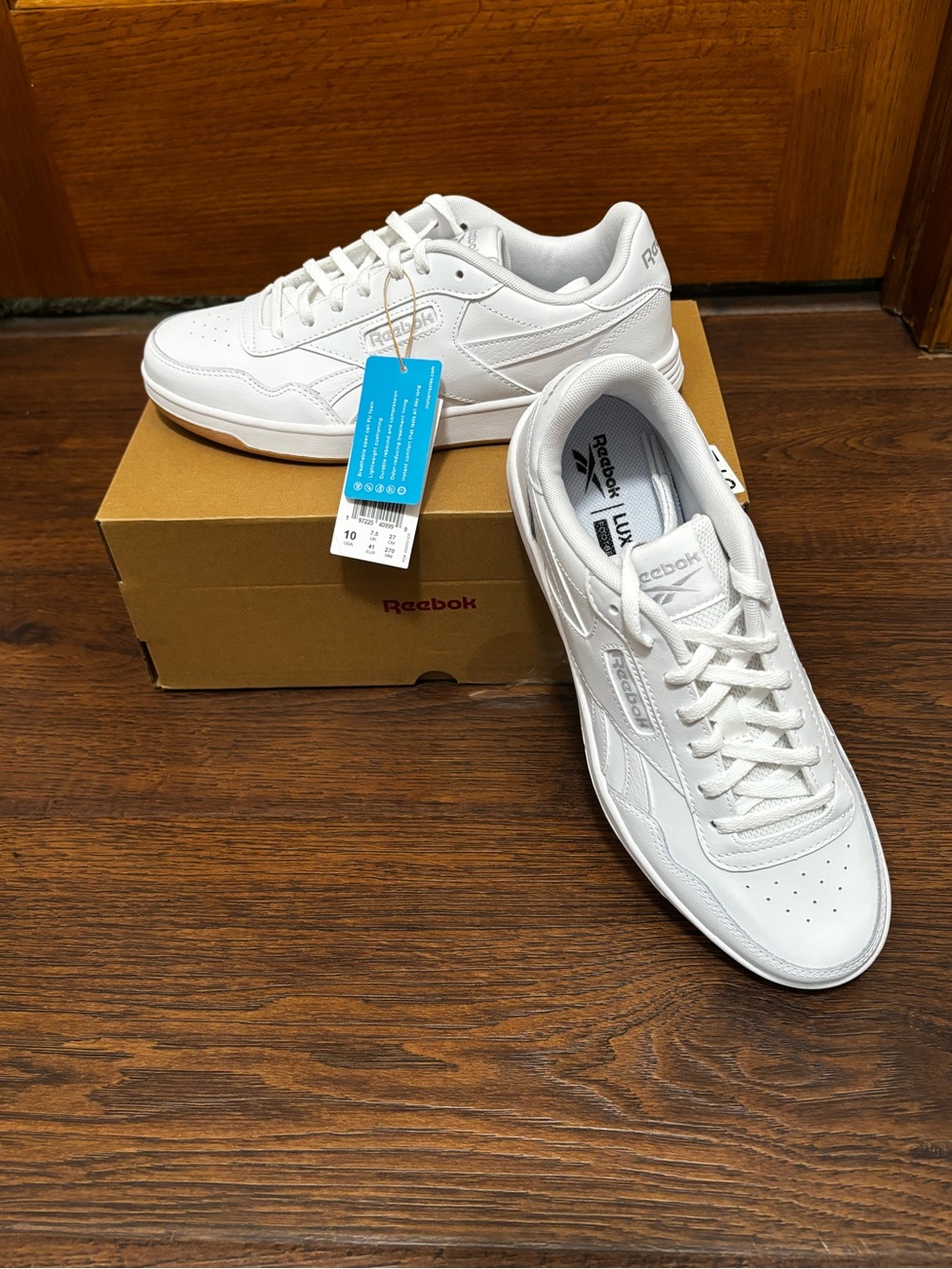 Reebok Court Advance White Sneakers - Size 10. NIB